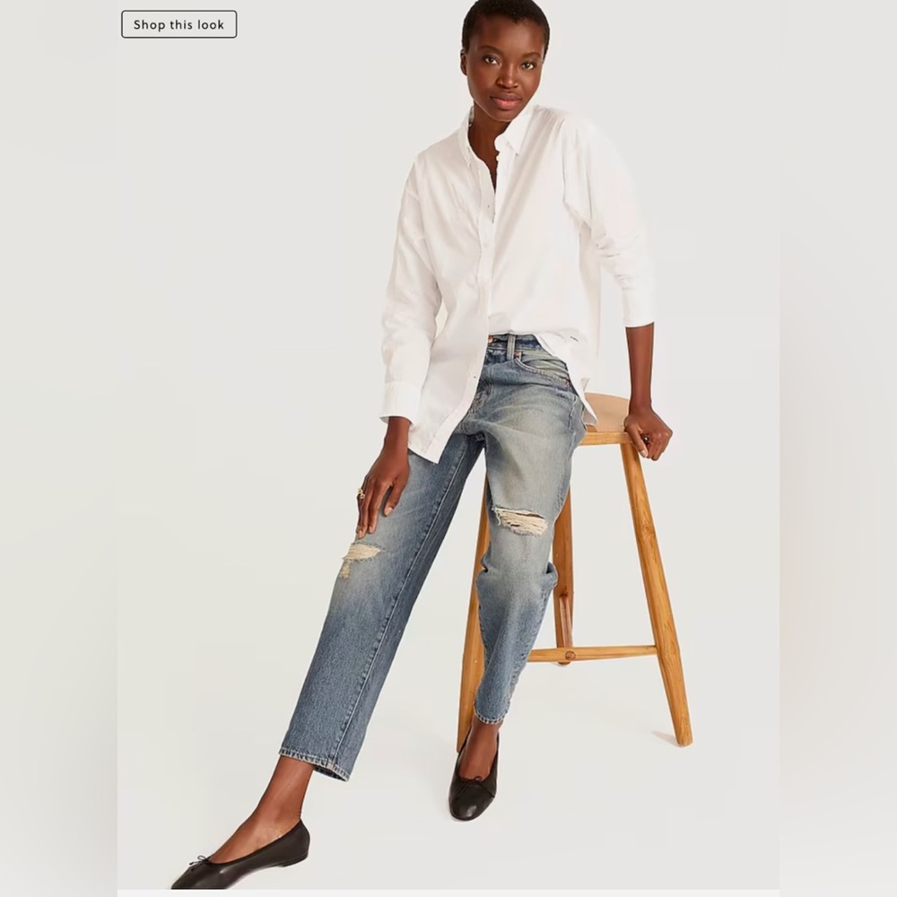 JCrew Women's Relaxed-fit cotton button up shirt, size 2